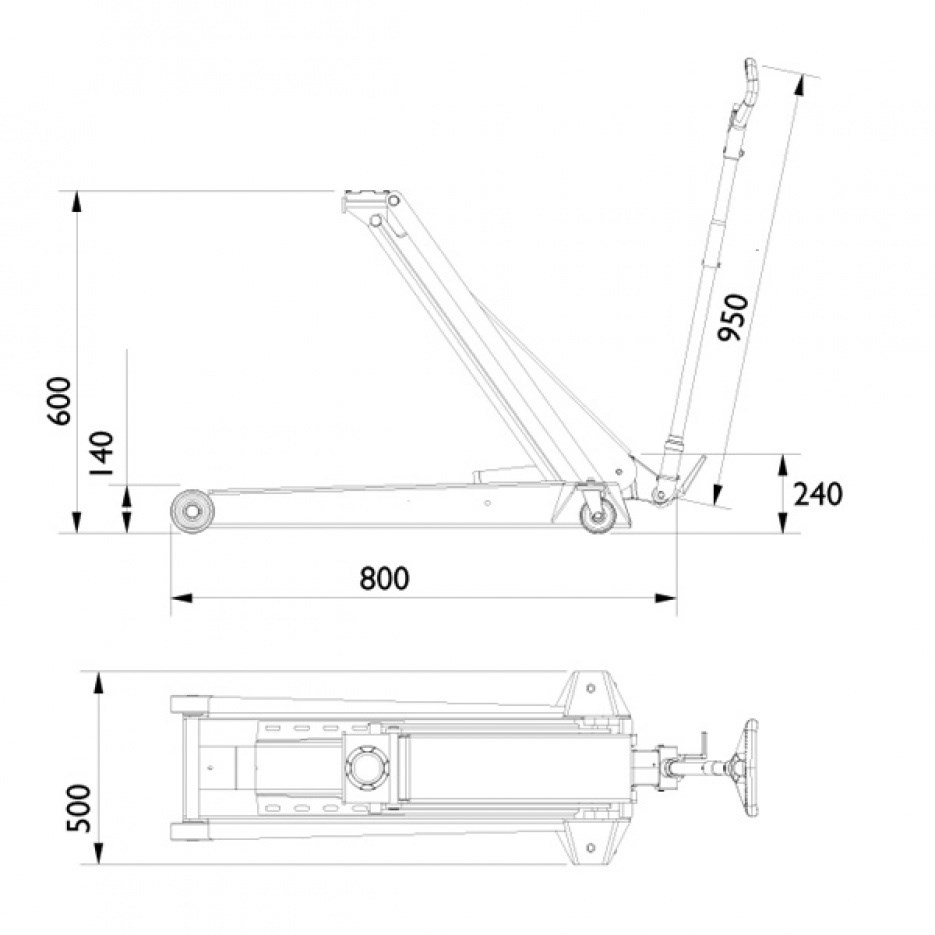 Домкрат подкатной г/п 6т DK60Q